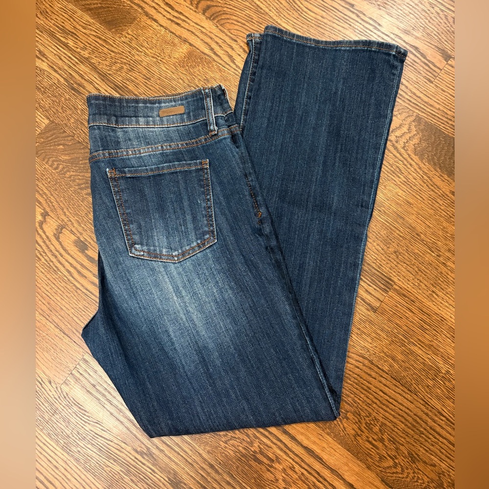 Kut from the Kloth Dark Blue Natalie High Rise Bootcut Jeans, Size 10 Short